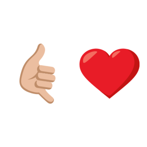 🤙🏼❤ Emoji Domain EmojiOne rendering